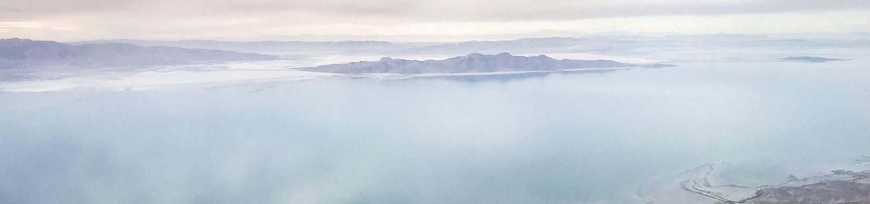 Great Salt lake aerial view